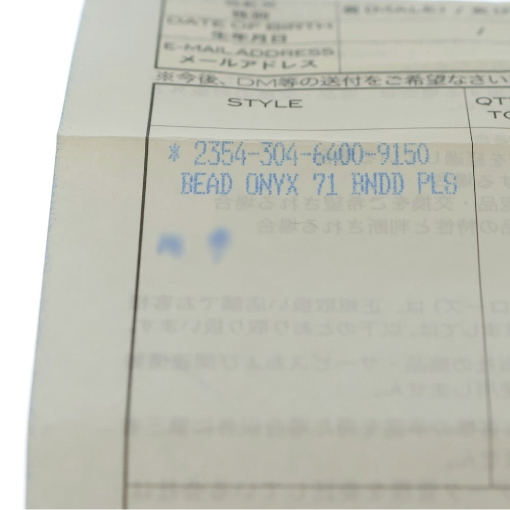 CHROME HEARTS(クロムハーツ) 8mm BEAD 8mmビーズブレス 8mmオニキスビーズブレスレット ブラック/シルバー