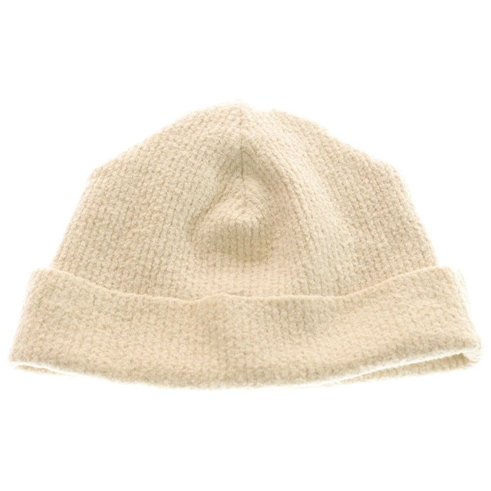 CHROME HEARTS(クロムハーツ) BADDA BING ハラコ レオパード クロスパッチ ビーニー ホワイト