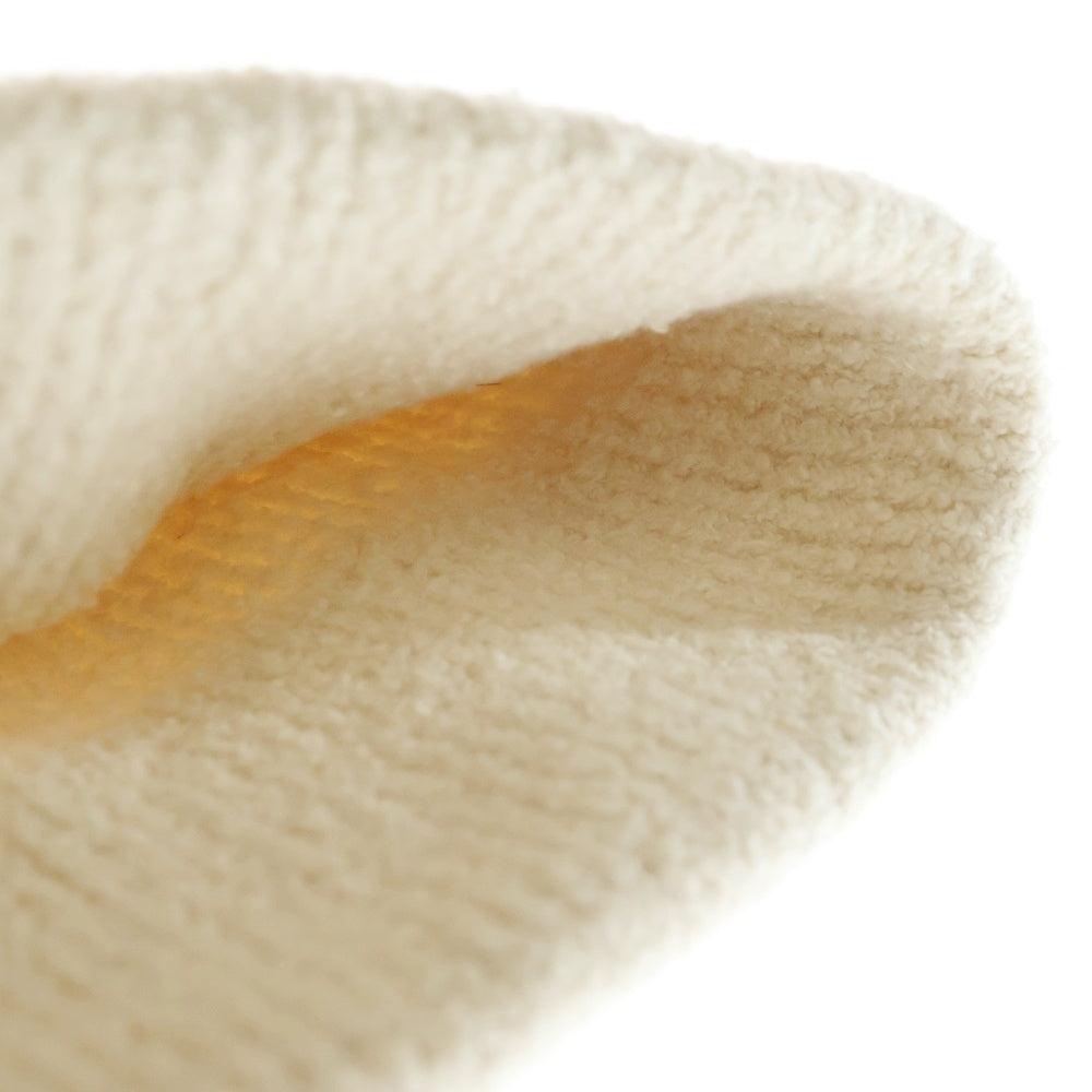 CHROME HEARTS(クロムハーツ) BADDA BING ハラコ レオパード クロスパッチ ビーニー ホワイト