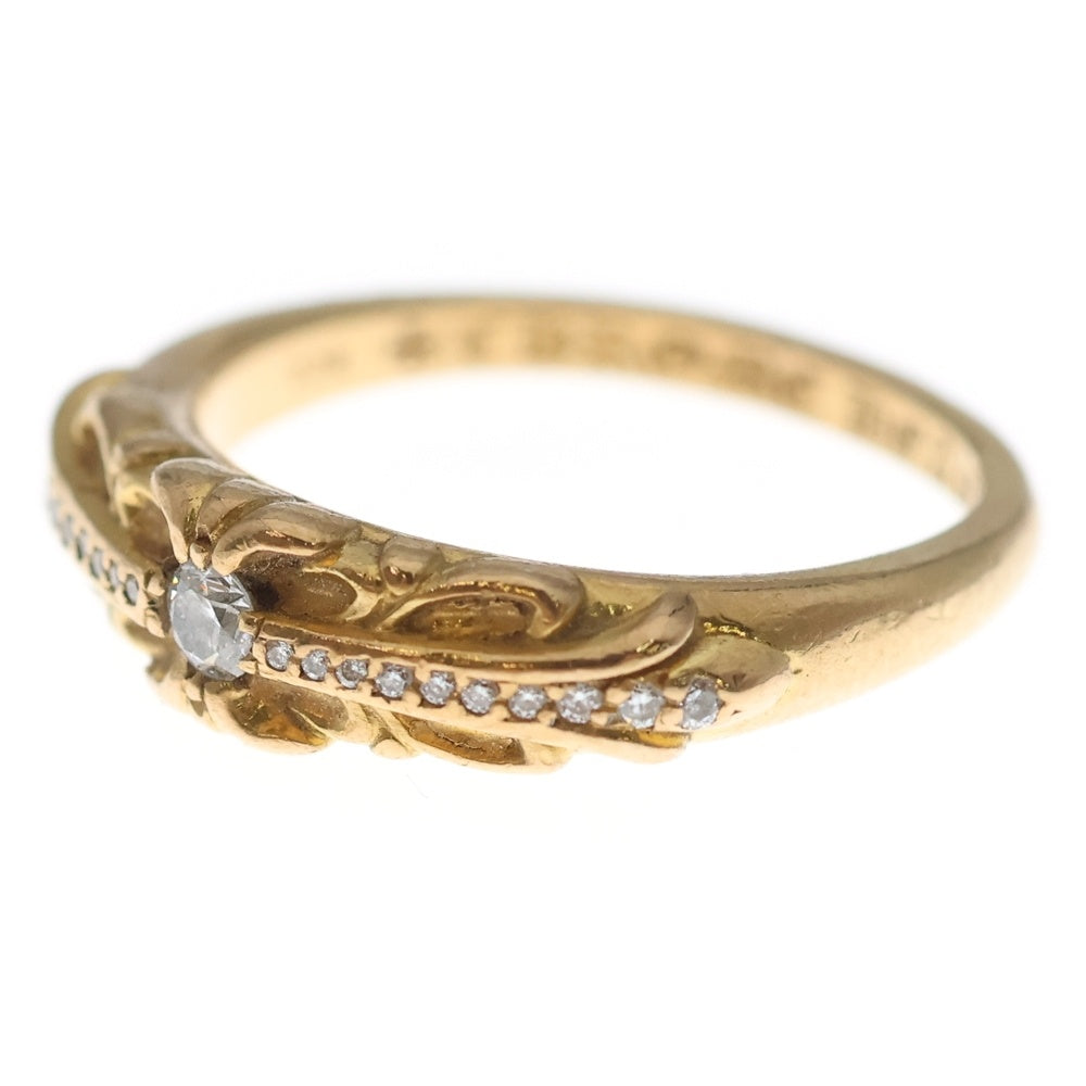 CHROME HEARTS(クロムハーツ) 22K BABYCLSC P/DIA ベイビークラシック フローラルクロスリング PAVEダイヤ ゴールド BCA055