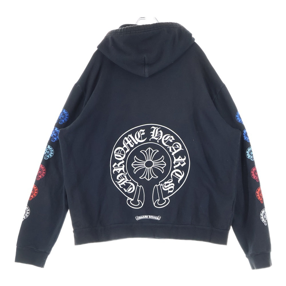 CHROME HEARTS(クロムハーツ) Multi Color Horseshoe マルチホースシュープリント プローバーパーカー ブラック