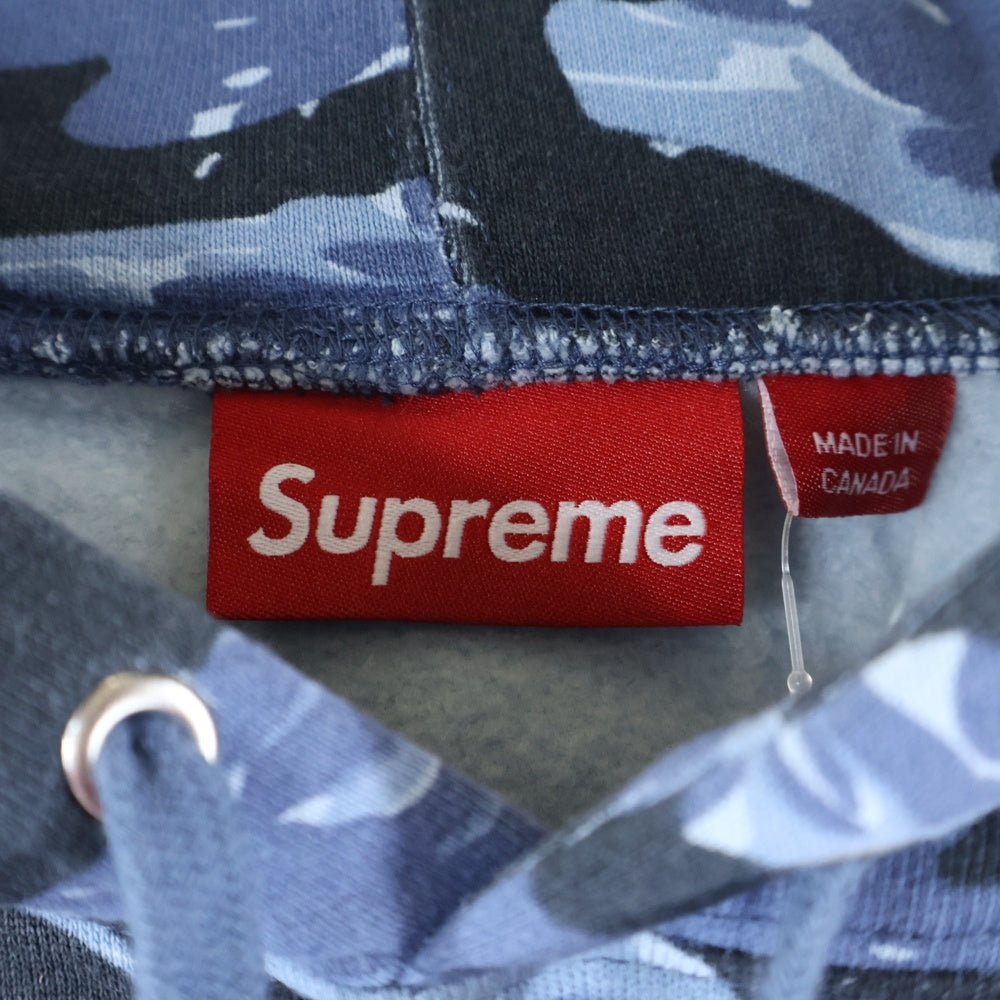 SUPREME(シュプリーム) Small Box Hooded Sweatshirt スモールボックスロゴ プルオーバーパーカー ブルー