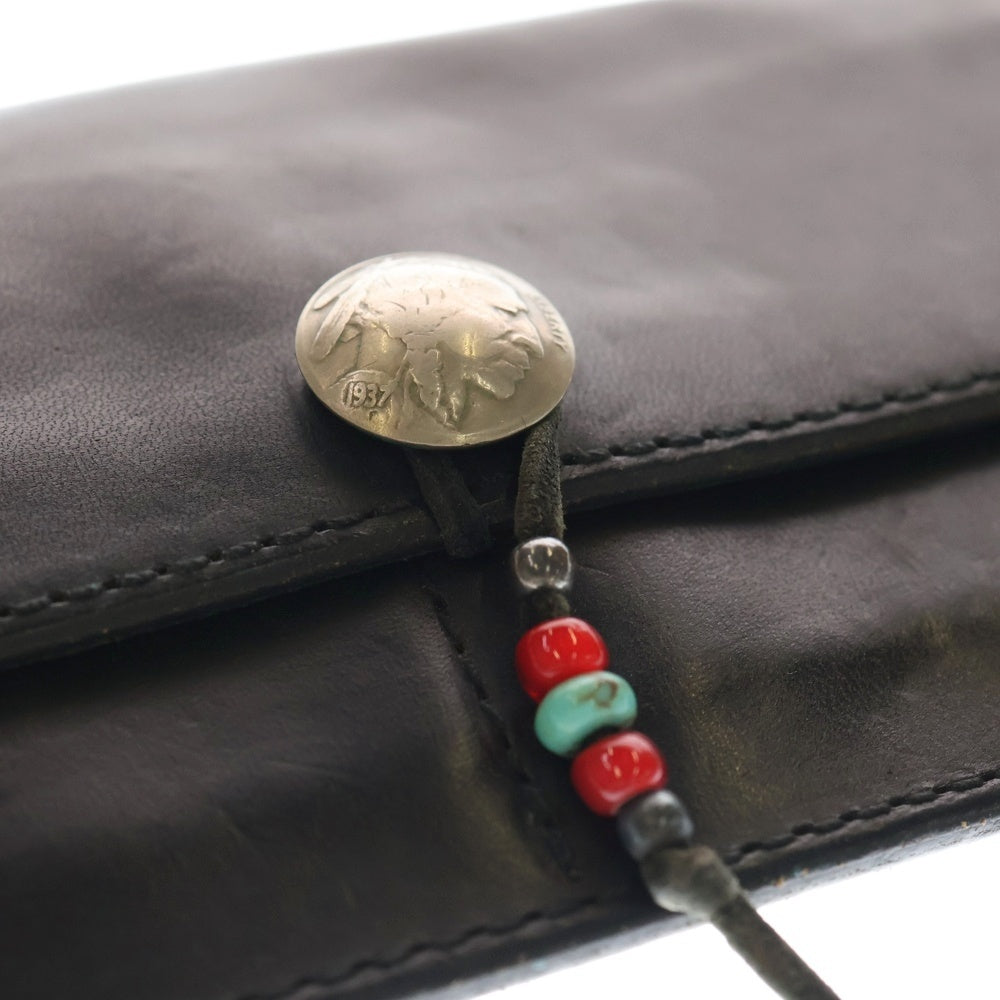 ウイングロック wingroc 長財布 WING ROCK(ウィングロック) コンチョ付き 長財布 ウォレット ブラック