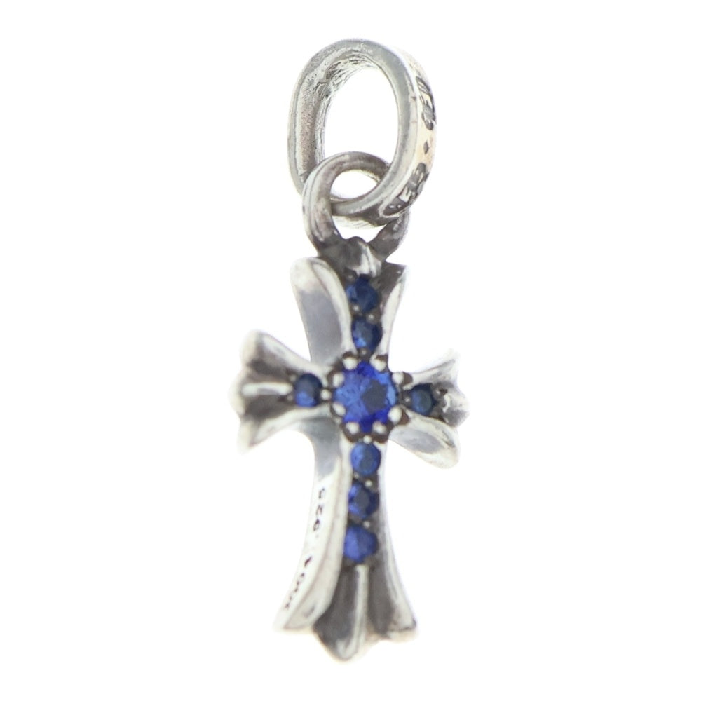 CHROME HEARTS(クロムハーツ) CRS BBYFAT P SAP ベイビーファットクロス PAVEサファイア ペンダントトップ シルバー BCA236