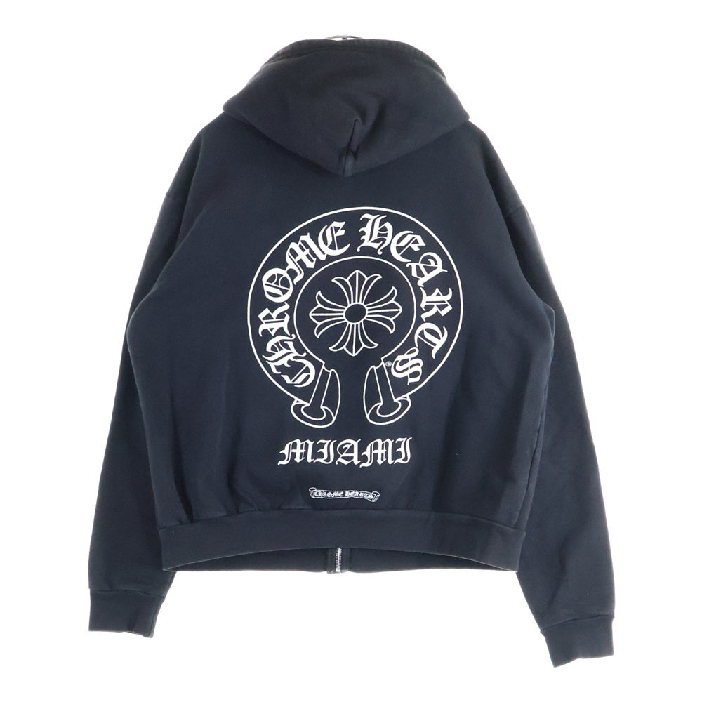 CHROME HEARTS(クロムハーツ) SWTSHRT HD ZIP マイアミ限定ジップアップパーカー ブラック