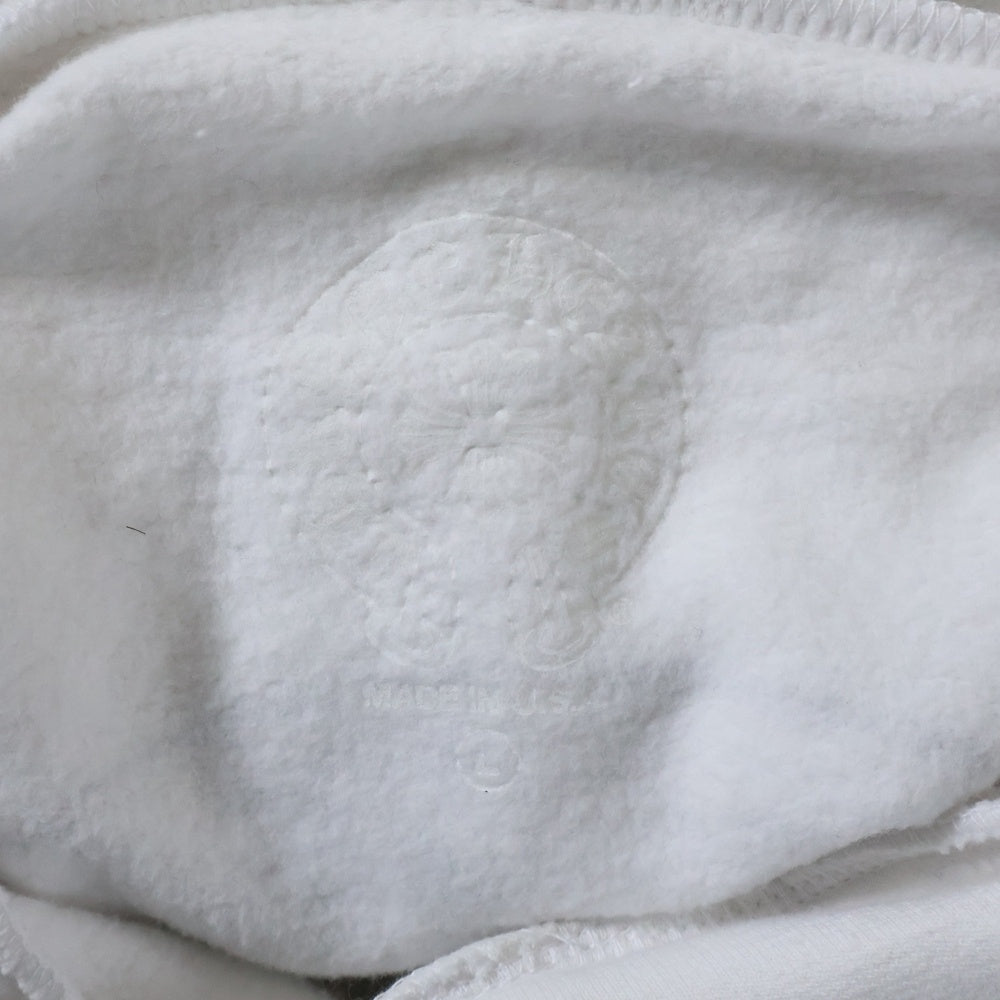 CHROME HEARTS(クロムハーツ) HORSESHOE PULLOVER HOODIE ホースシュー アームフローラル プリント スウェット プルオーバーパーカー ホワイト