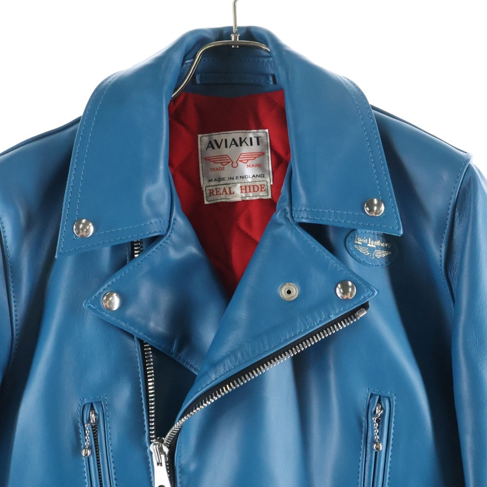 Lewis Leathers(ルイスレザー) LIGHTNING TIGHT FIT ライトニング タイトフィット ホースハイド レザージャケット ライトブルー