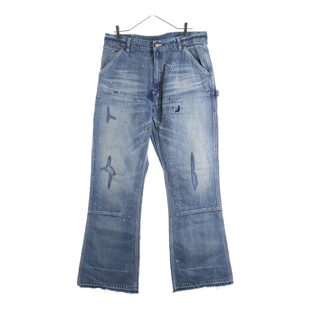 SAINT MICHAEL(セントマイケル) 24AW DOUBLE KNEE DENIM BLUEデニムパンツ インディゴ SM-YS1-0000-066