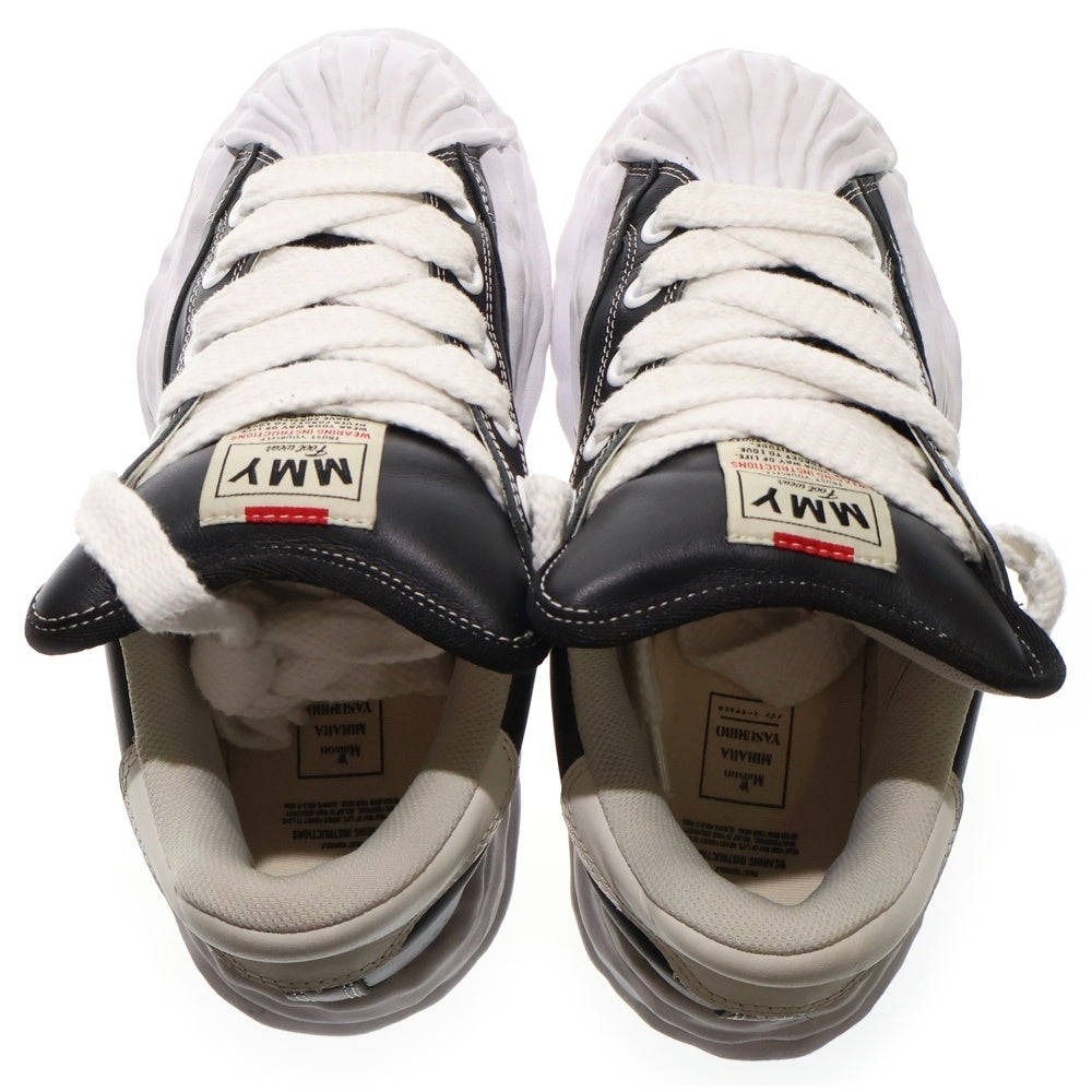 MAISON MIHARAYASUHIRO(メゾンミハラヤスヒロ) BLAKEY PUFFER OG Sole Leather Low ブレイキー パファー OG ソール レザー ローカットスニーカー ブラック/ホワイト A12FW723