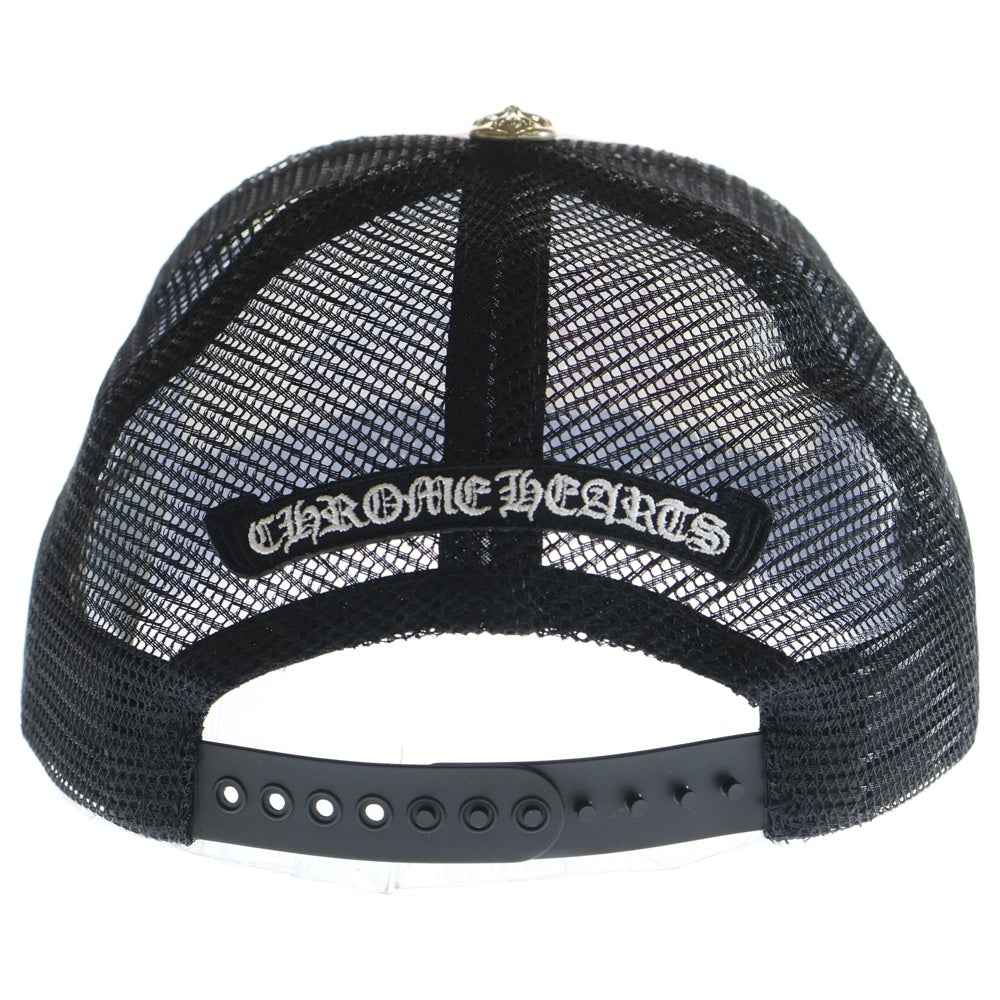 CHROME HEARTS(クロムハーツ) TRUCKER CAP トリコロール セメタリー クロスパッチ トラッカー キャップ 帽子 ブラック/ホワイト/マルチ