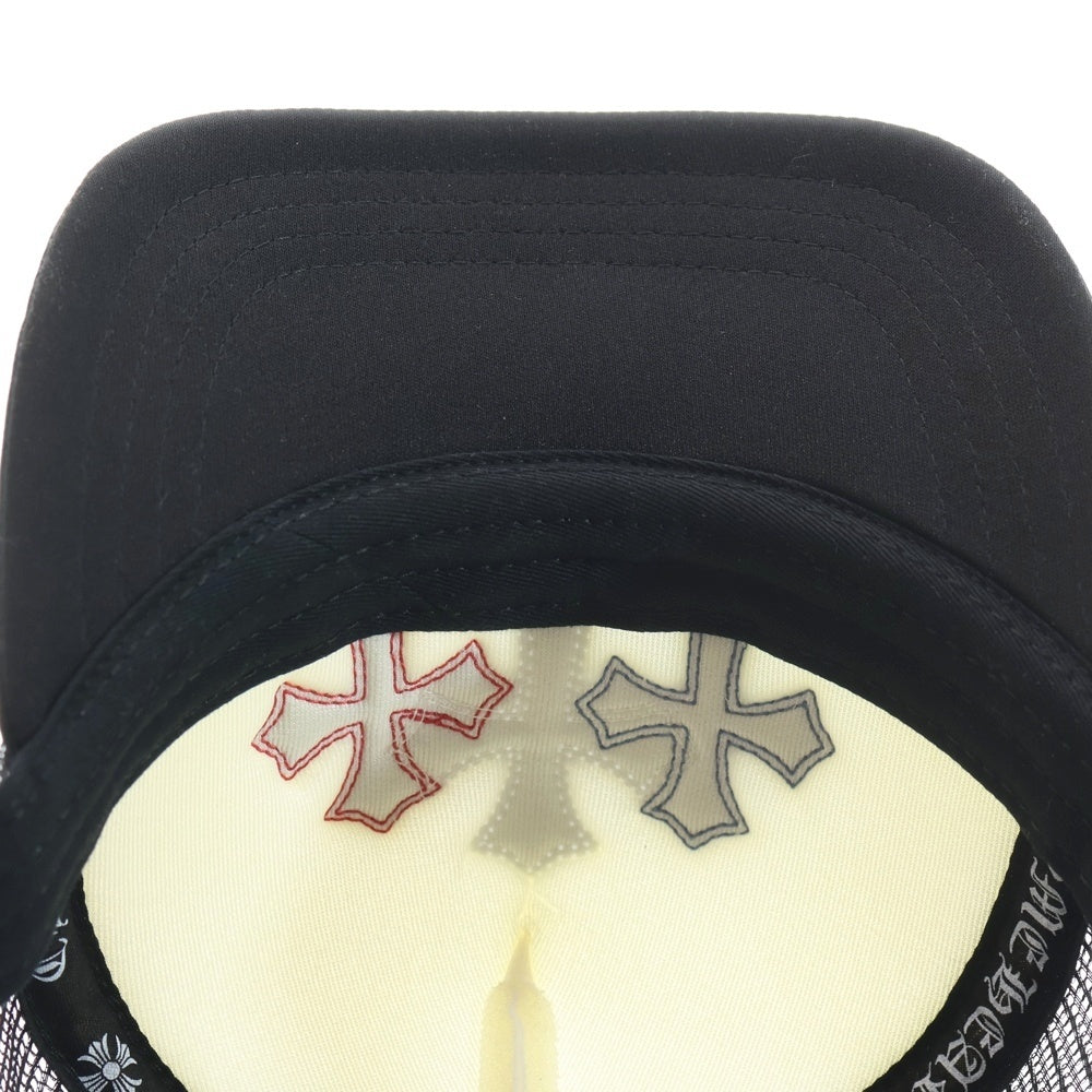 CHROME HEARTS(クロムハーツ) TRUCKER CAP トリコロール セメタリー クロスパッチ トラッカー キャップ 帽子 ブラック/ホワイト/マルチ