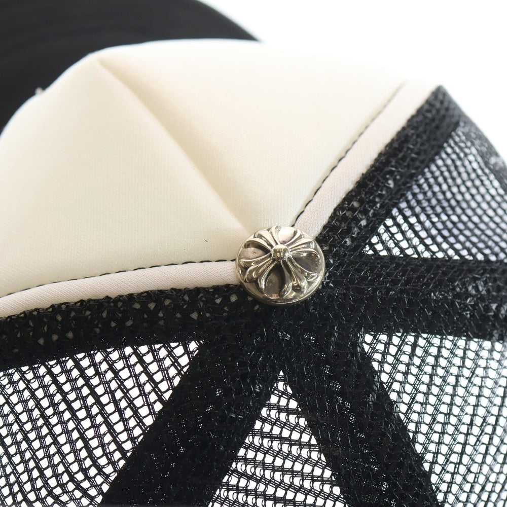 CHROME HEARTS(クロムハーツ) TRUCKER CAP トリコロール セメタリー クロスパッチ トラッカー キャップ 帽子 ブラック/ホワイト/マルチ