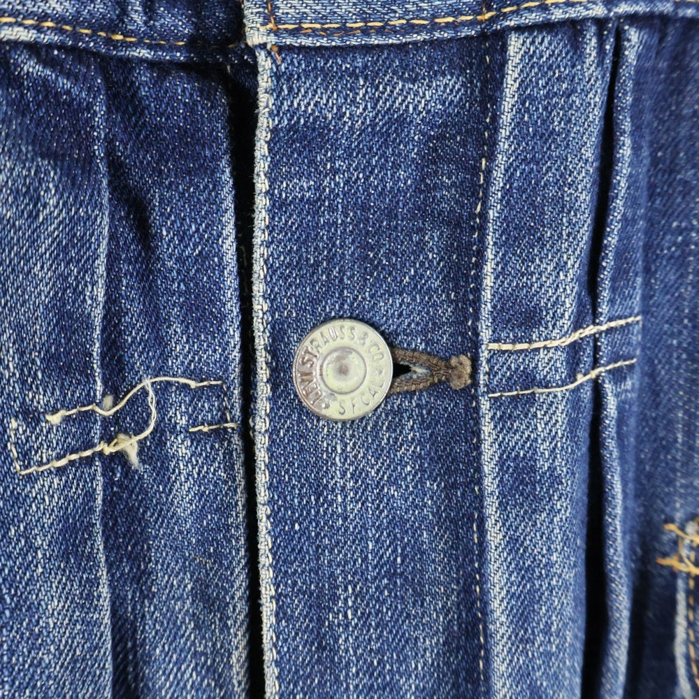 Levi's(リーバイス) 40s 506XX 1st 片面タブ BIG-E スライドバックル 革パッチ ボタン裏 ドーム型ツーブロンク デニムジャケット インディゴ