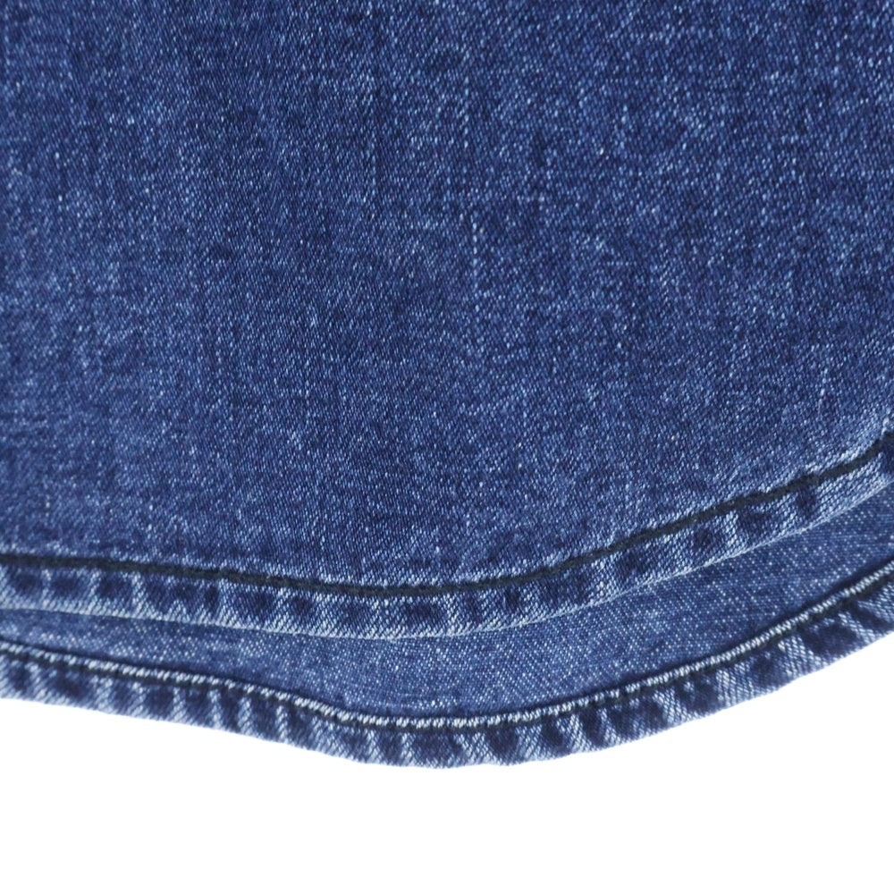 CHROME HEARTS(クロムハーツ) LOOSEENDS LS ルーズエンド 袖クロスパッチ クロスボールボタン デニム長袖シャツ インディゴ