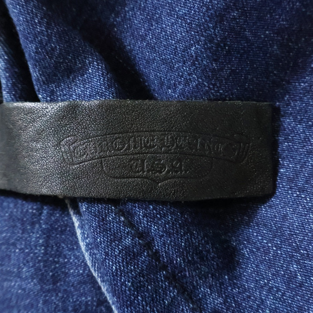 CHROME HEARTS(クロムハーツ) LOOSEENDS LS ルーズエンド 袖クロスパッチ クロスボールボタン デニム長袖シャツ インディゴ