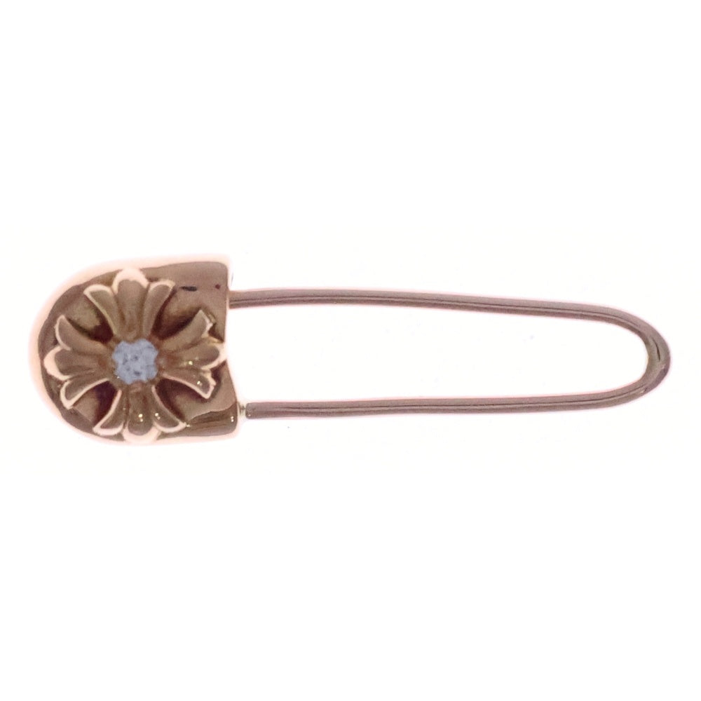 CHROME HEARTS(クロムハーツ) 22K SAFETY PIN CH PLS 1DIA 1ダイヤ セーフティーピン ピアス ゴールド