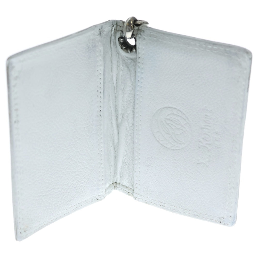 LEONARD KAMHOUT(レナードカムホート) レザー コンパクトウォレット ホワイト