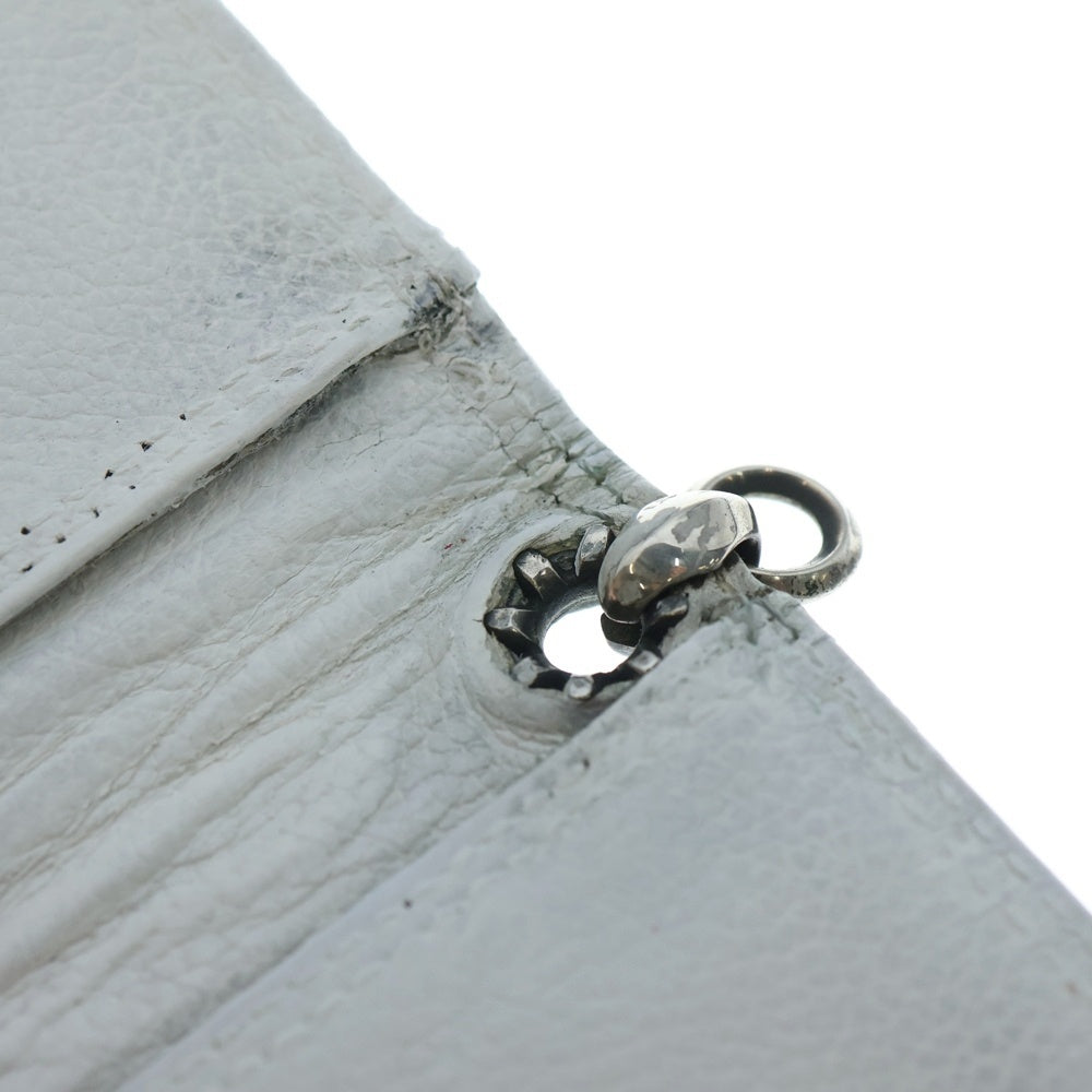 LEONARD KAMHOUT(レナードカムホート) レザー コンパクトウォレット ホワイト