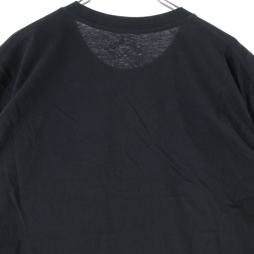 CHROME HEARTS(クロムハーツ) NECK LOGO S/S TEE ネック ロゴプリントTシャツ 半袖カットソー ブラック/ブルー