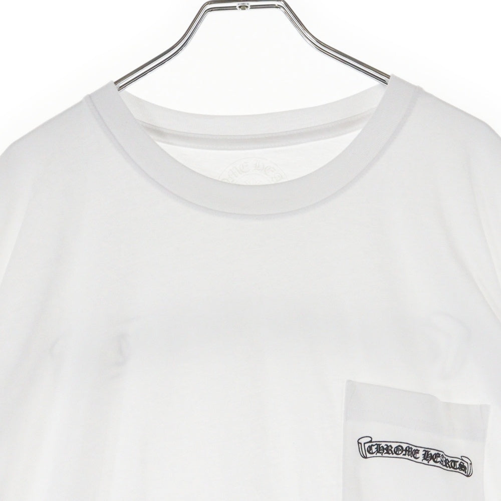 CHROME HEARTS(クロムハーツ) CH T-SHRT スクロールラベル プリント半袖Tシャツ カットソー ホワイト