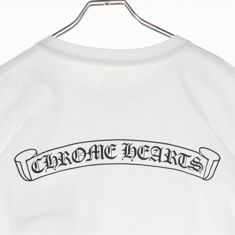 CHROME HEARTS(クロムハーツ) CH T-SHRT スクロールラベル プリント半袖Tシャツ カットソー ホワイト