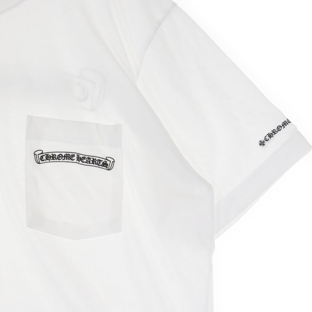 CHROME HEARTS(クロムハーツ) CH T-SHRT スクロールラベル プリント半袖Tシャツ カットソー ホワイト