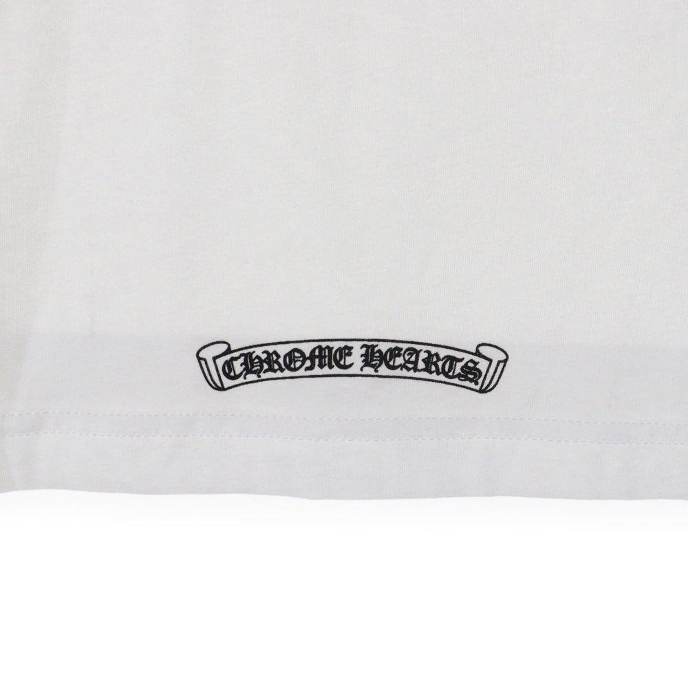 CHROME HEARTS(クロムハーツ) CH T-SHRT スクロールラベル プリント半袖Tシャツ カットソー ホワイト