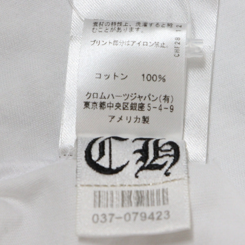 CHROME HEARTS(クロムハーツ) CH T-SHRT スクロールラベル プリント半袖Tシャツ カットソー ホワイト