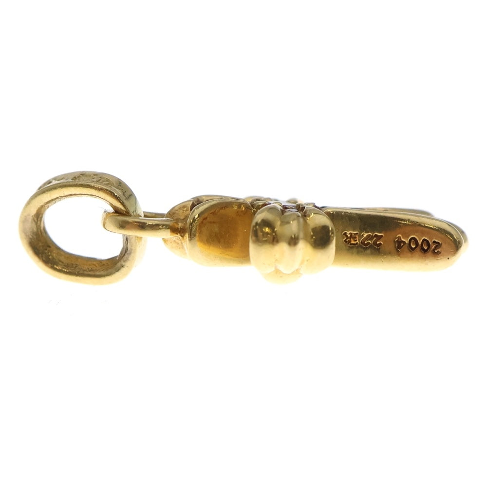 CHROME HEARTS(クロムハーツ) 22K CRS BBYFAT P SAP P ベイビーファット PAVEピンクサファイア チャーム ネックレストップ ゴールド