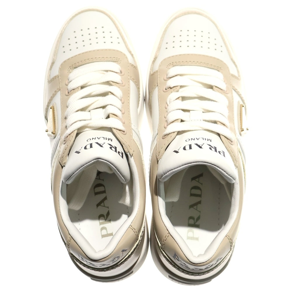 PRADA(プラダ) ダウンタウン ボールド レザー スニーカー ホワイト