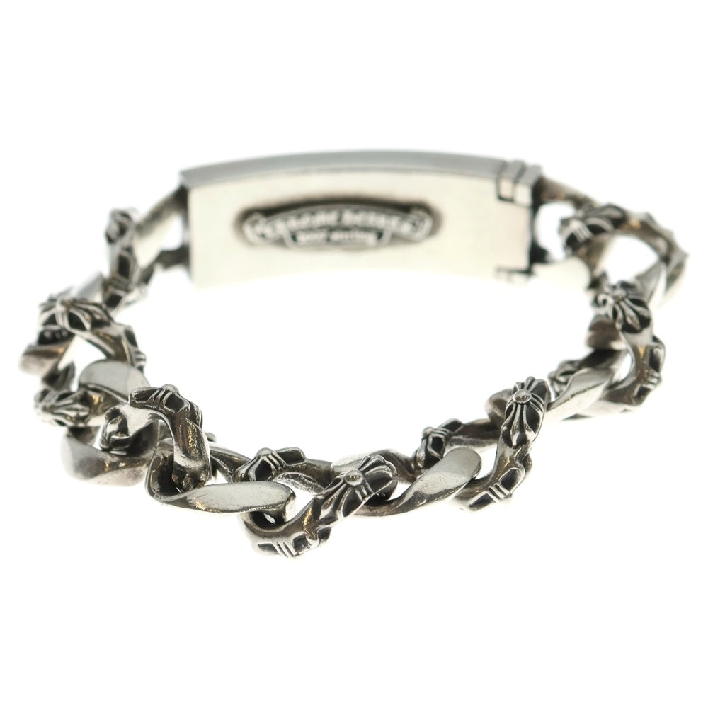 CHROME HEARTS(クロムハーツ) ID FLORAL CRS フローラルクロスIDファンシーリンク ブレスレット 13LINK シルバー BCA166