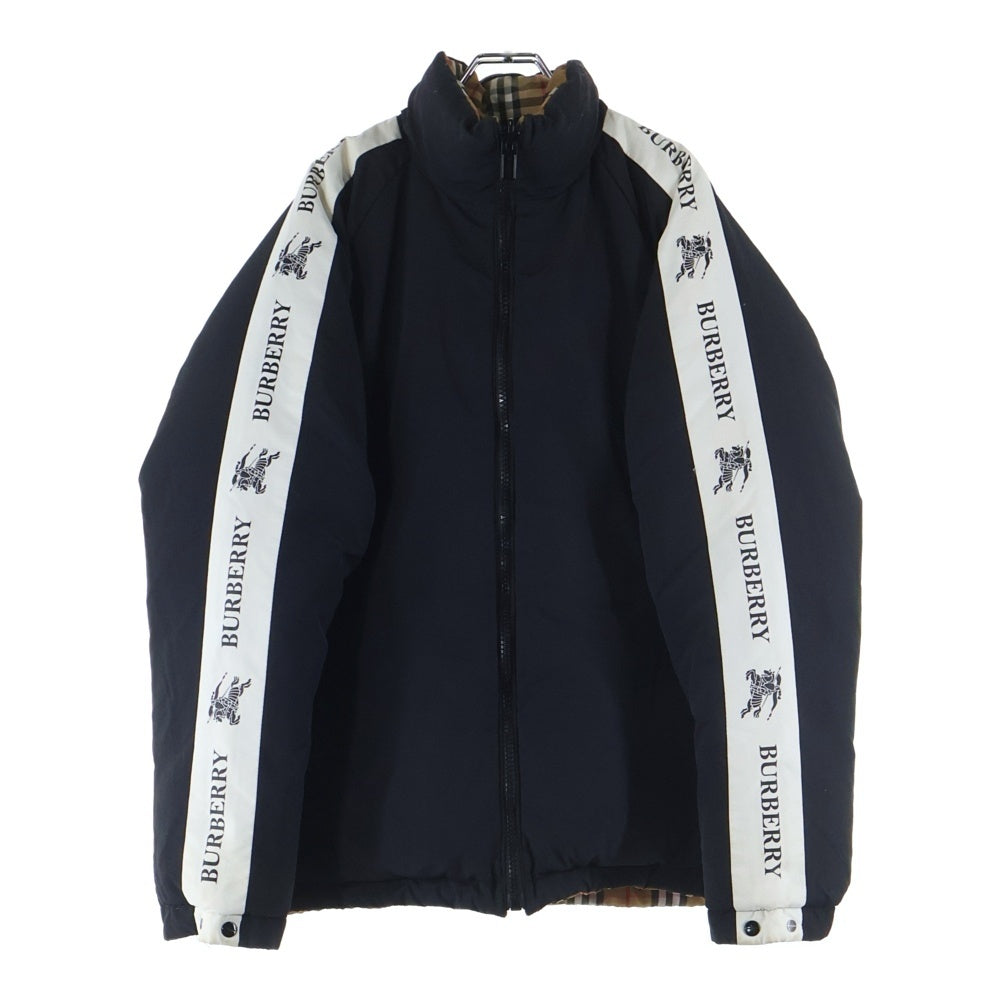 BURBERRY(バーバリー) リバーシブル ノバチェック ロゴ ダウンジャケット ブラック/ベージュ 8003235