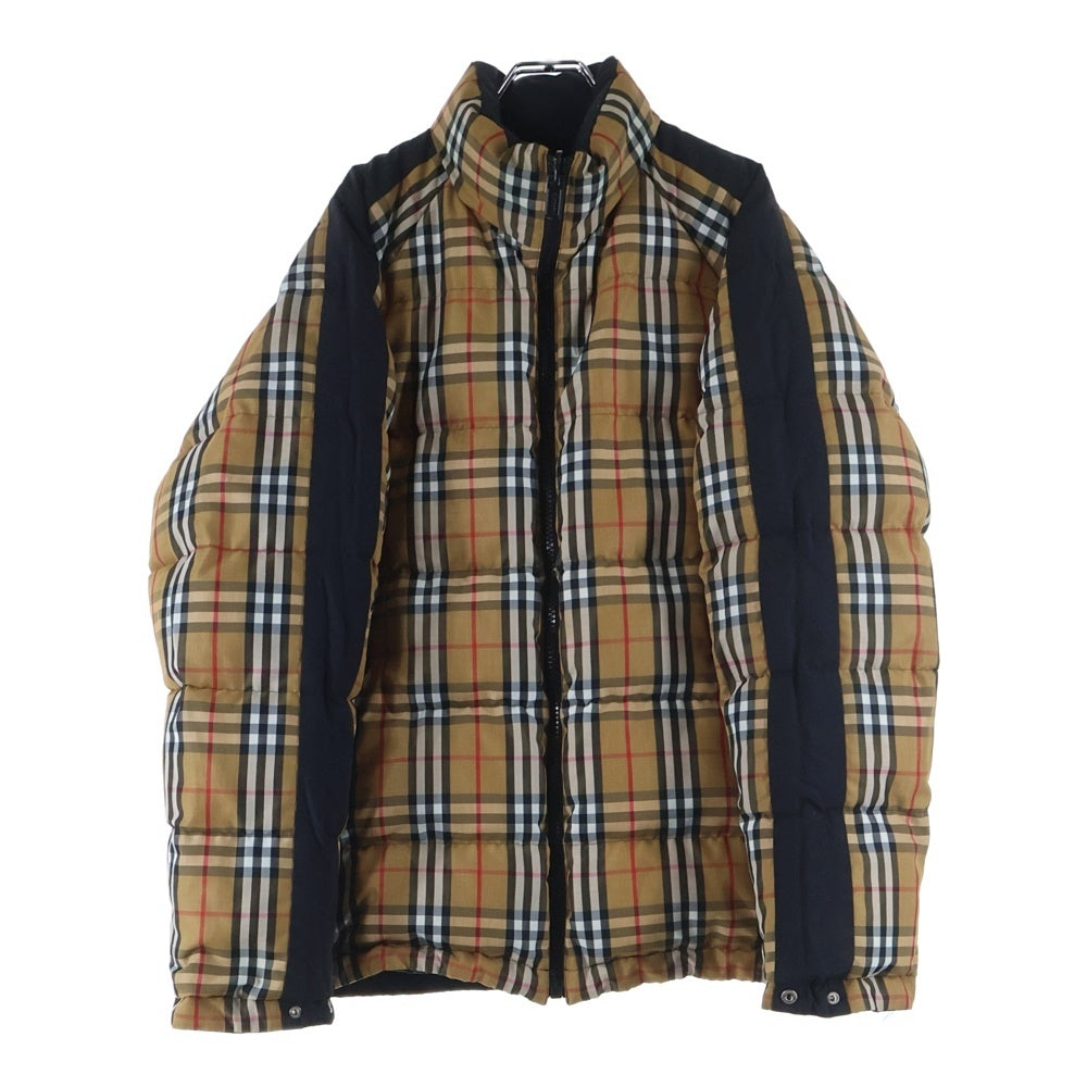 BURBERRY(バーバリー) リバーシブル ノバチェック ロゴ ダウンジャケット ブラック/ベージュ 8003235