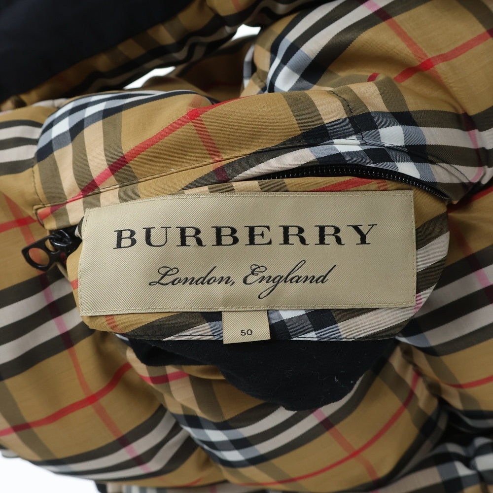 BURBERRY(バーバリー) リバーシブル ノバチェック ロゴ ダウンジャケット ブラック/ベージュ 8003235