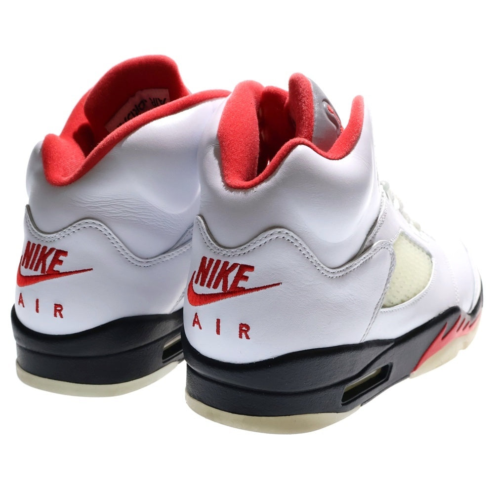 NIKE(ナイキ) AIR JORDAN 5 RETRO FIRE RED エアジョーダン5 ファイアレッド ハイカットスニーカー ホワイト/レッド US10/28cm DA1911-102