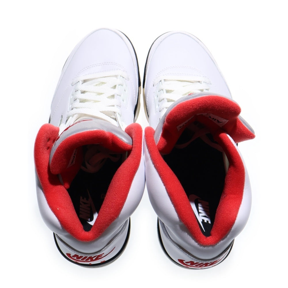NIKE(ナイキ) AIR JORDAN 5 RETRO FIRE RED エアジョーダン5 ファイアレッド ハイカットスニーカー ホワイト/レッド US10/28cm DA1911-102