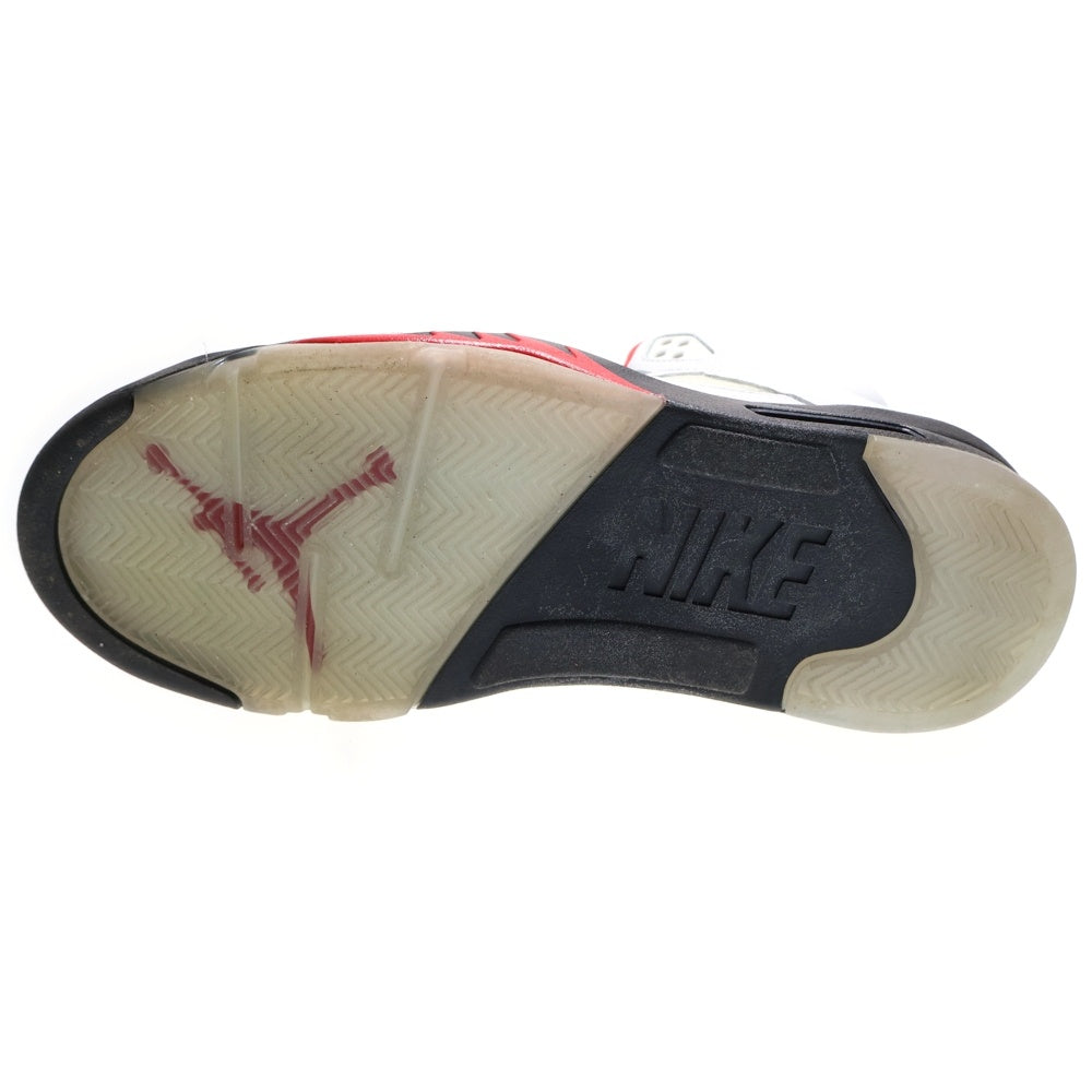 NIKE(ナイキ) AIR JORDAN 5 RETRO FIRE RED エアジョーダン5 ファイアレッド ハイカットスニーカー ホワイト/レッド US10/28cm DA1911-102