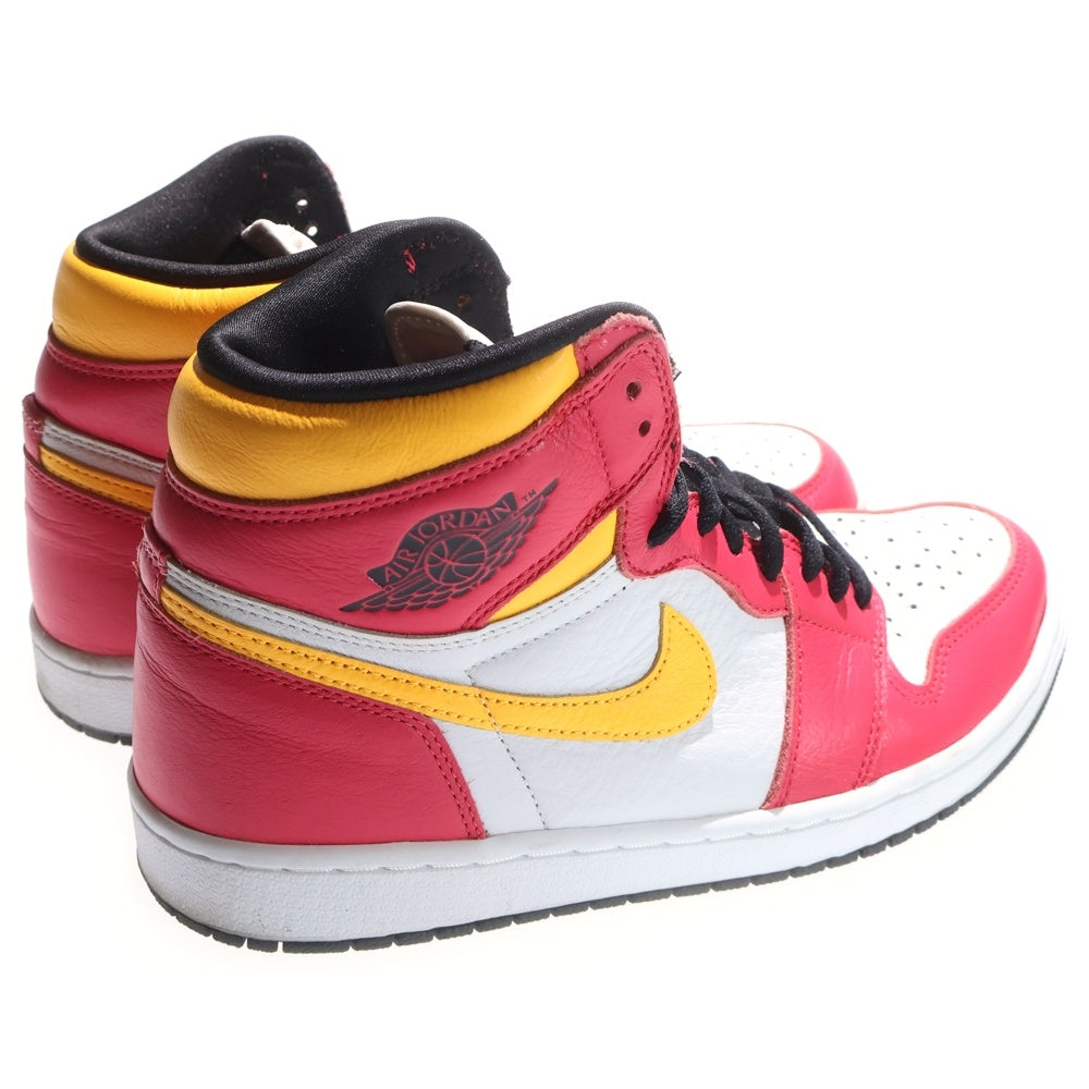 NIKE(ナイキ) AIR JORDAN 1 RETRO HIGH OG LIGHT FUSION RED エアジョーダン1 レトロ ライトフュージョン レッド ハイカットスニーカー US10/28cm 555088-603