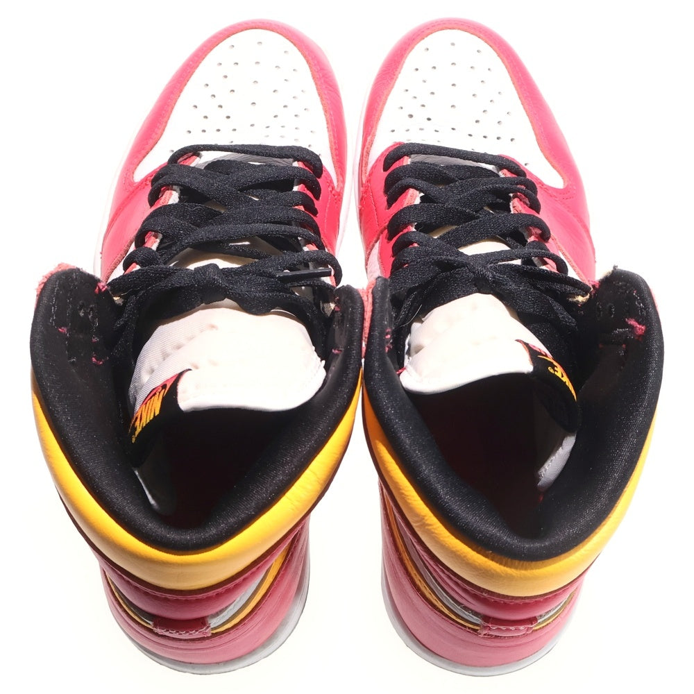 NIKE(ナイキ) AIR JORDAN 1 RETRO HIGH OG LIGHT FUSION RED エアジョーダン1 レトロ ライトフュージョン レッド ハイカットスニーカー US10/28cm 555088-603