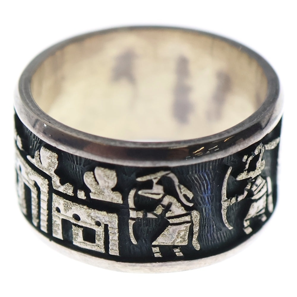 INDIAN JEWELRY(インディアンジュエリー) ホピ族 インレイリング シルバー