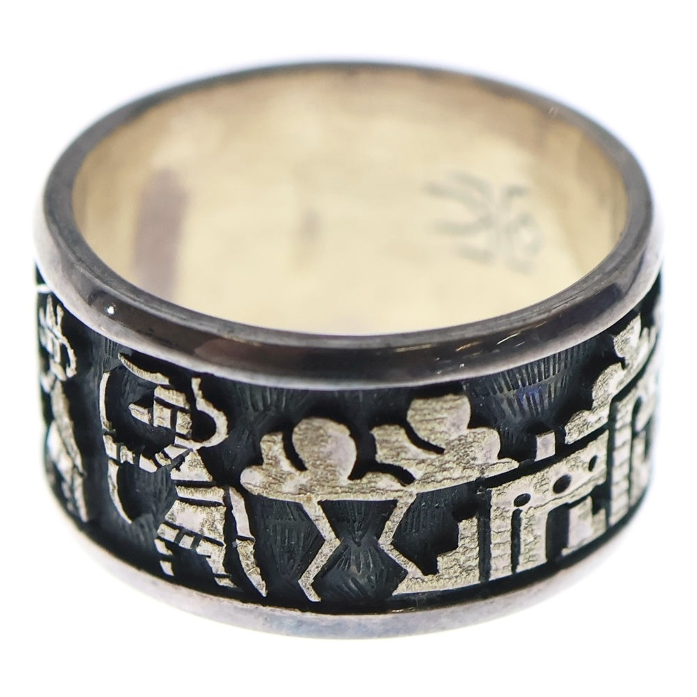 INDIAN JEWELRY(インディアンジュエリー) ホピ族 インレイリング シルバー