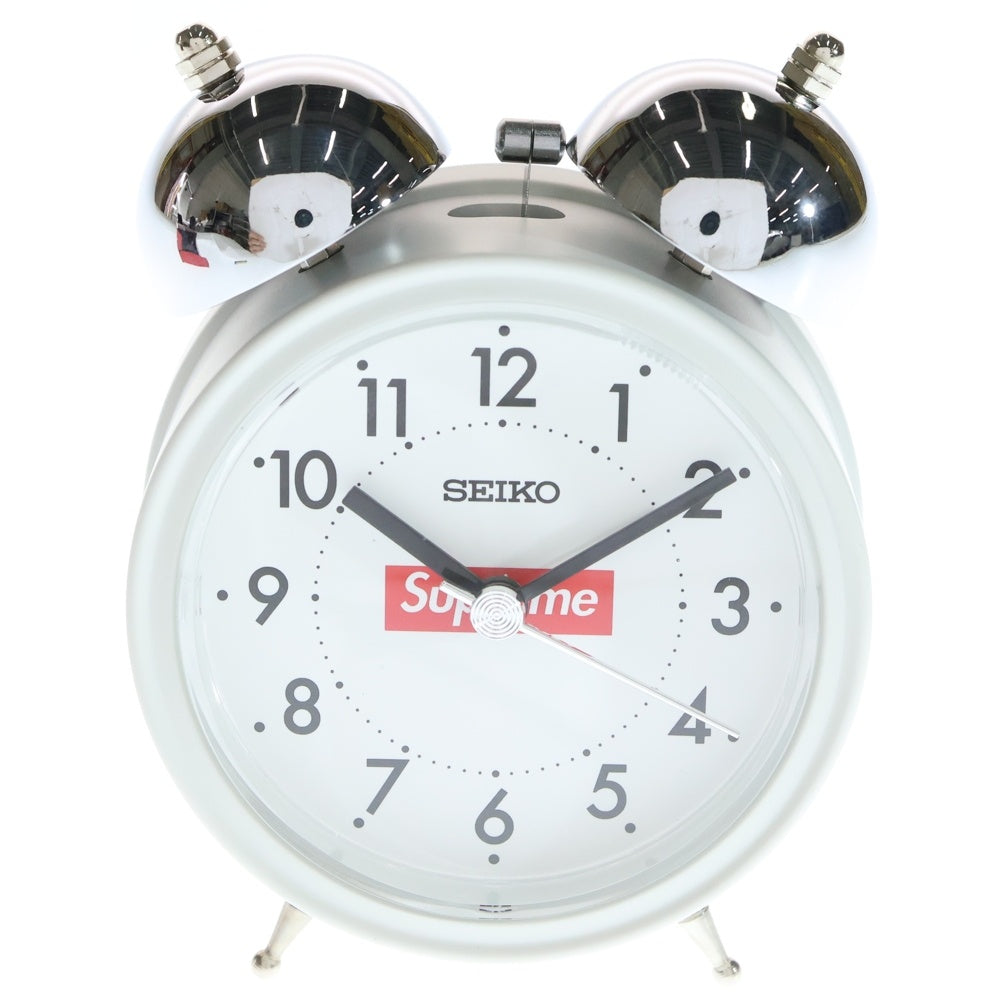 SUPREME(シュプリーム) 22AW ×SEIKO Alarm Clock セイコー ボックスロゴ 時計 ホワイト