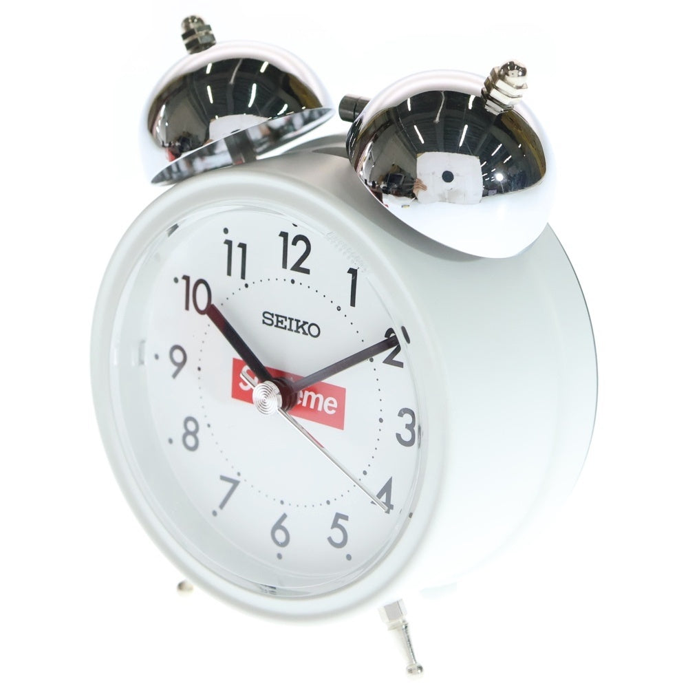 SUPREME(シュプリーム) 22AW ×SEIKO Alarm Clock セイコー ボックスロゴ 時計 ホワイト