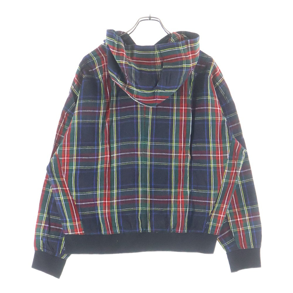 MNML(ミニマル) PLAID HOODIE タータンチェック プルオーバーパーカー ブラック/レッド/グリーン