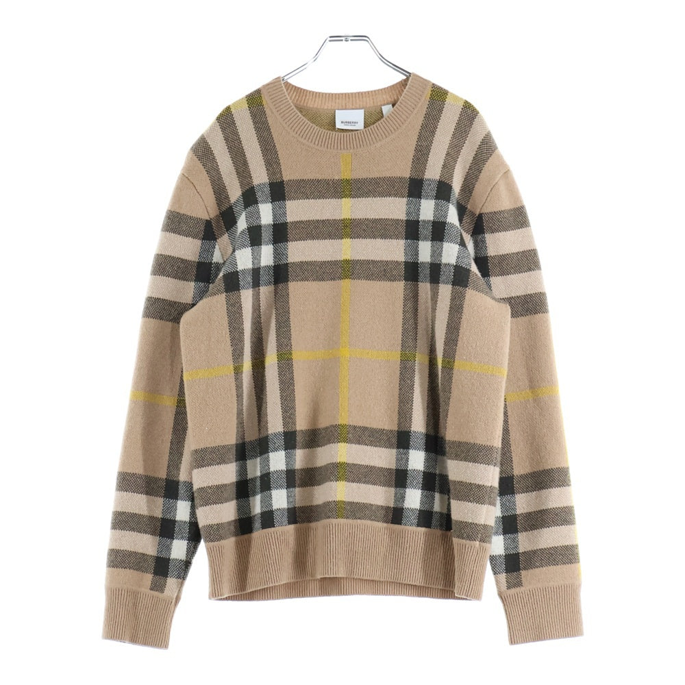 BURBERRY(バーバリー) ノバチェック カシミヤセーター ブラウン 8054920