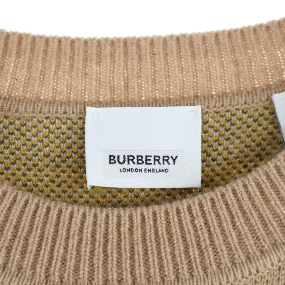BURBERRY(バーバリー) ノバチェック カシミヤセーター ブラウン 8054920