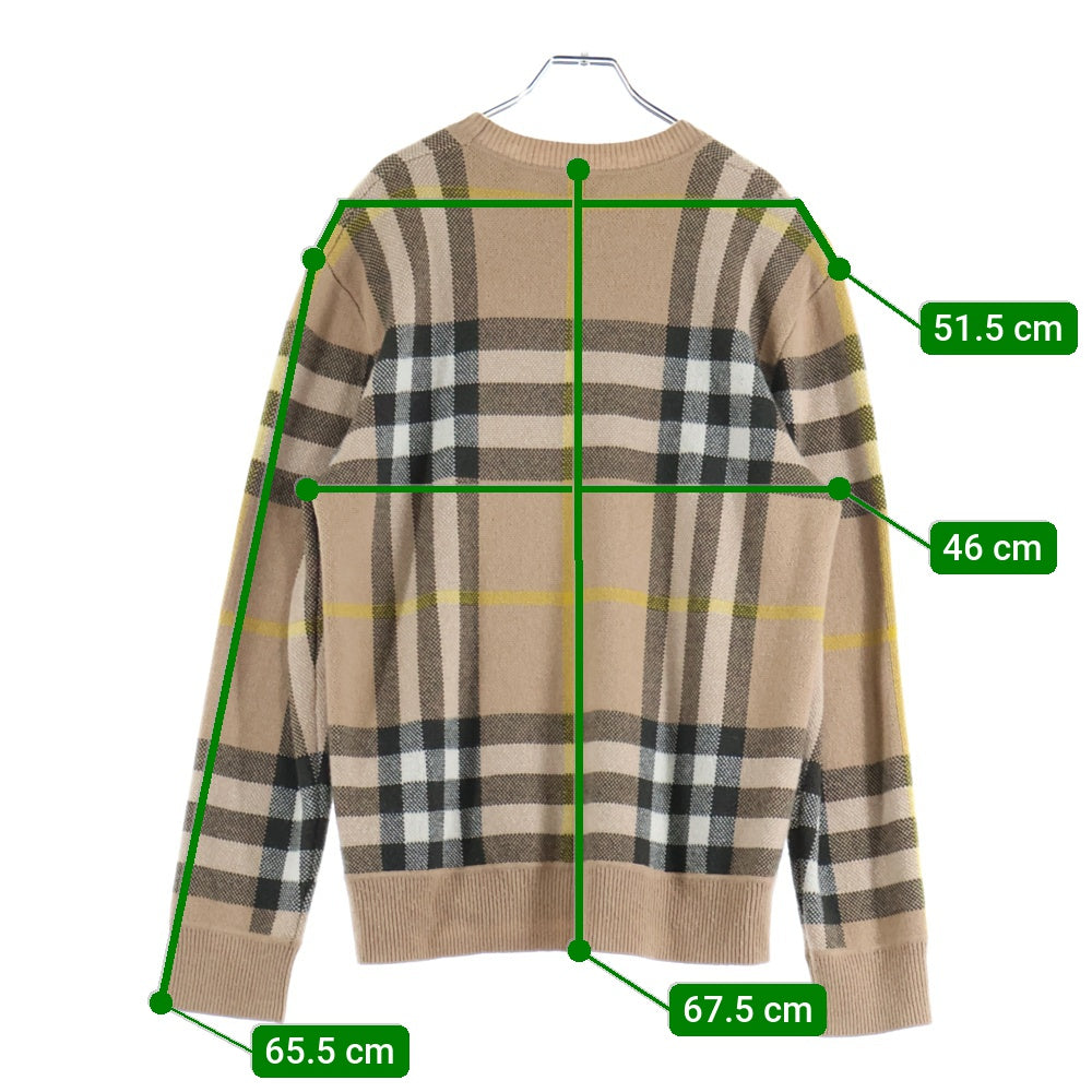 BURBERRY(バーバリー) ノバチェック カシミヤセーター ブラウン 8054920