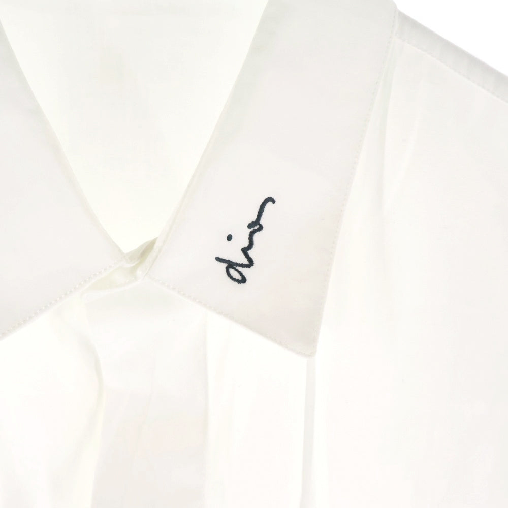 DIOR(ディオール) 18SS Long Sleeve White Shirt ロゴ刺繍 レギュラーカラー長袖シャツ 463C541W6680