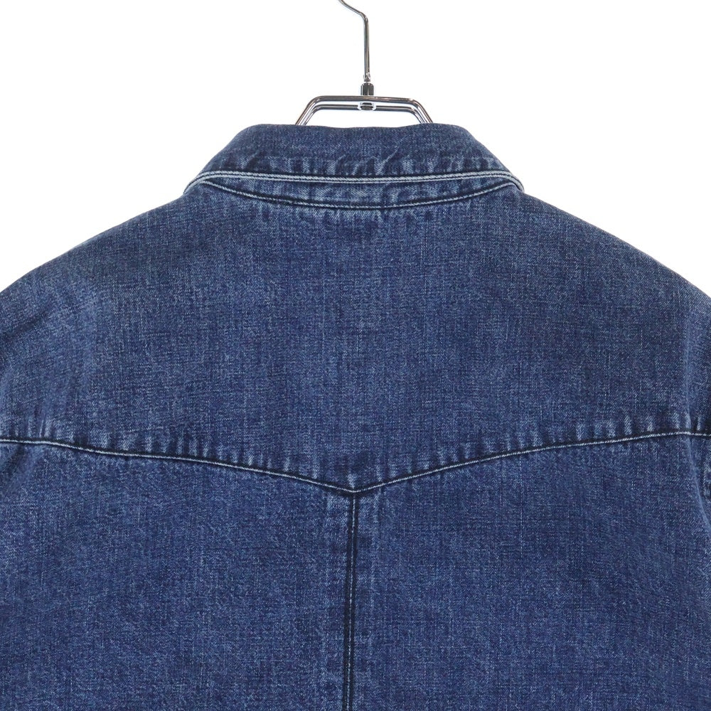 CHROME HEARTS(クロムハーツ) DENIM WESTERN デニムウエスタン 袖クロスパッチ クロスボタン デニム長袖シャツ インディゴ