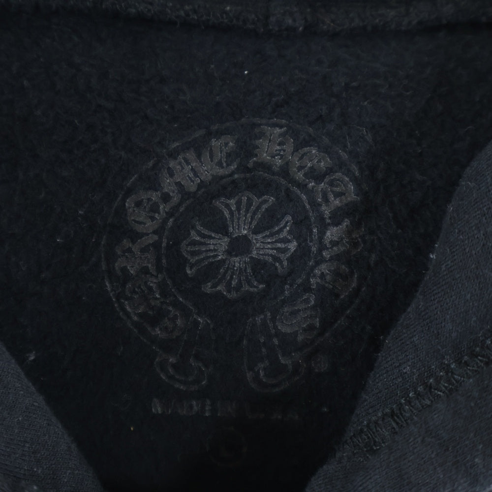 CHROME HEARTS(クロムハーツ) STENCIL HOODIE ステンシルプリント プルオーバーパーカー フーディー ブラック